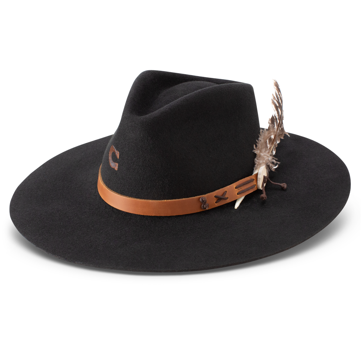 Charlie 1 Horse Tee Pee Felt Hat Black