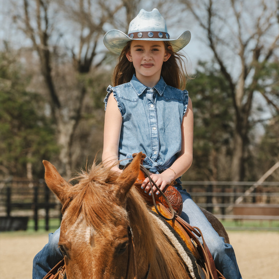 Hang Tight Honey Jr - Youth Cowgirl Hat - Charlie 1 Horse