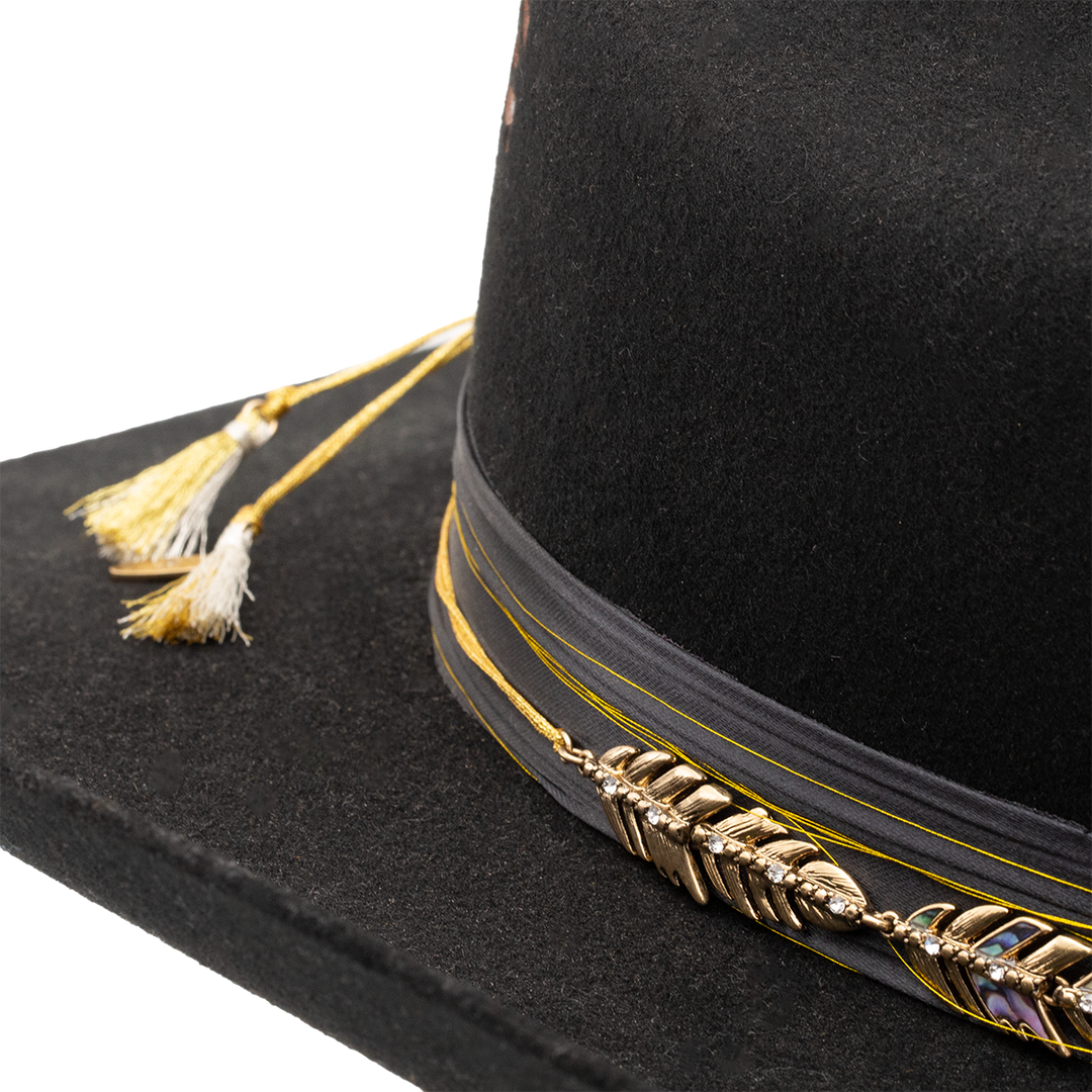 Green Feather Hat Band - Charlie 1 Horse