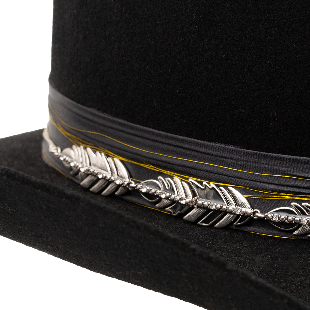 Black Feather Hat Band - Charlie 1 Horse