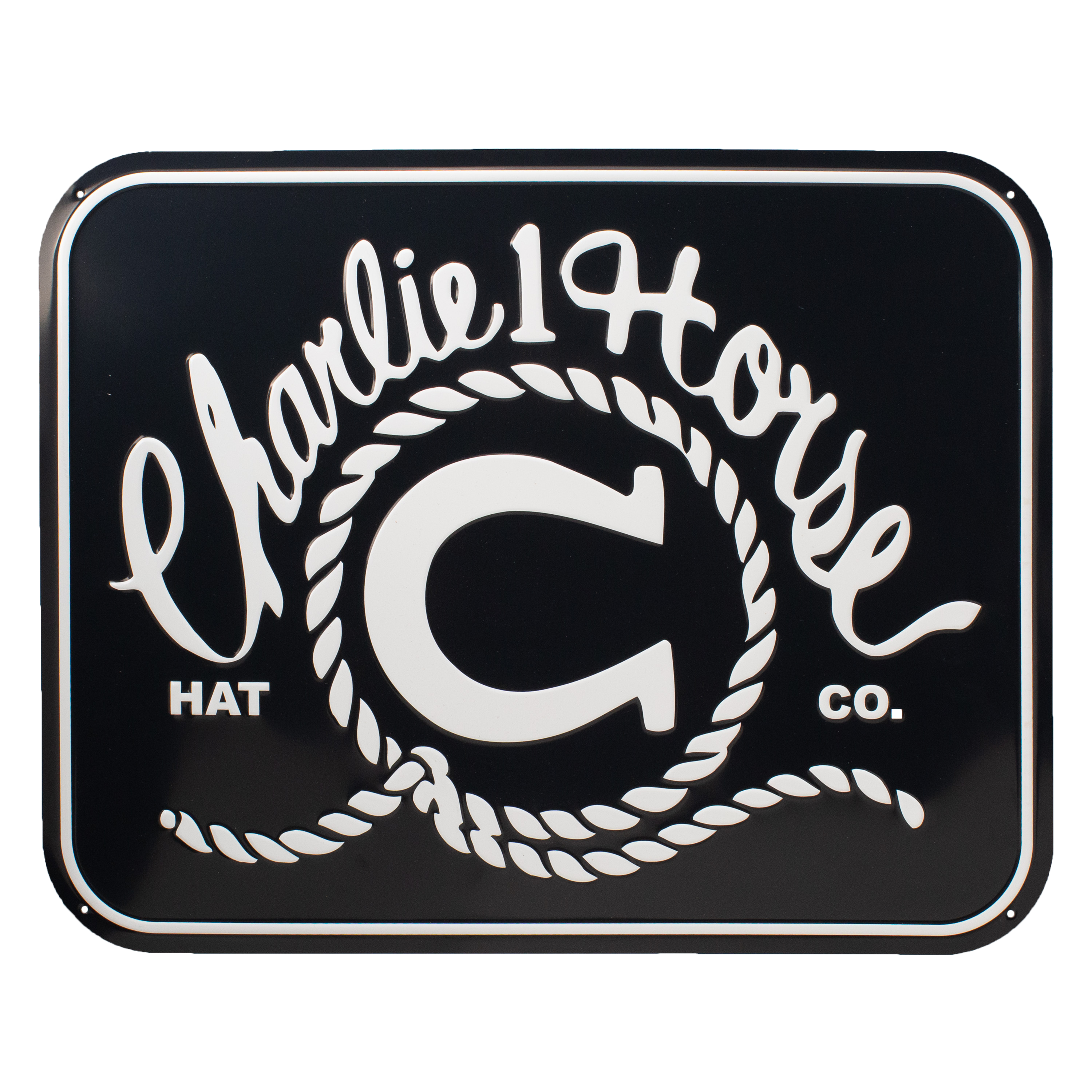 Embossed Charlie 1 Horse Metal Tacker Sign