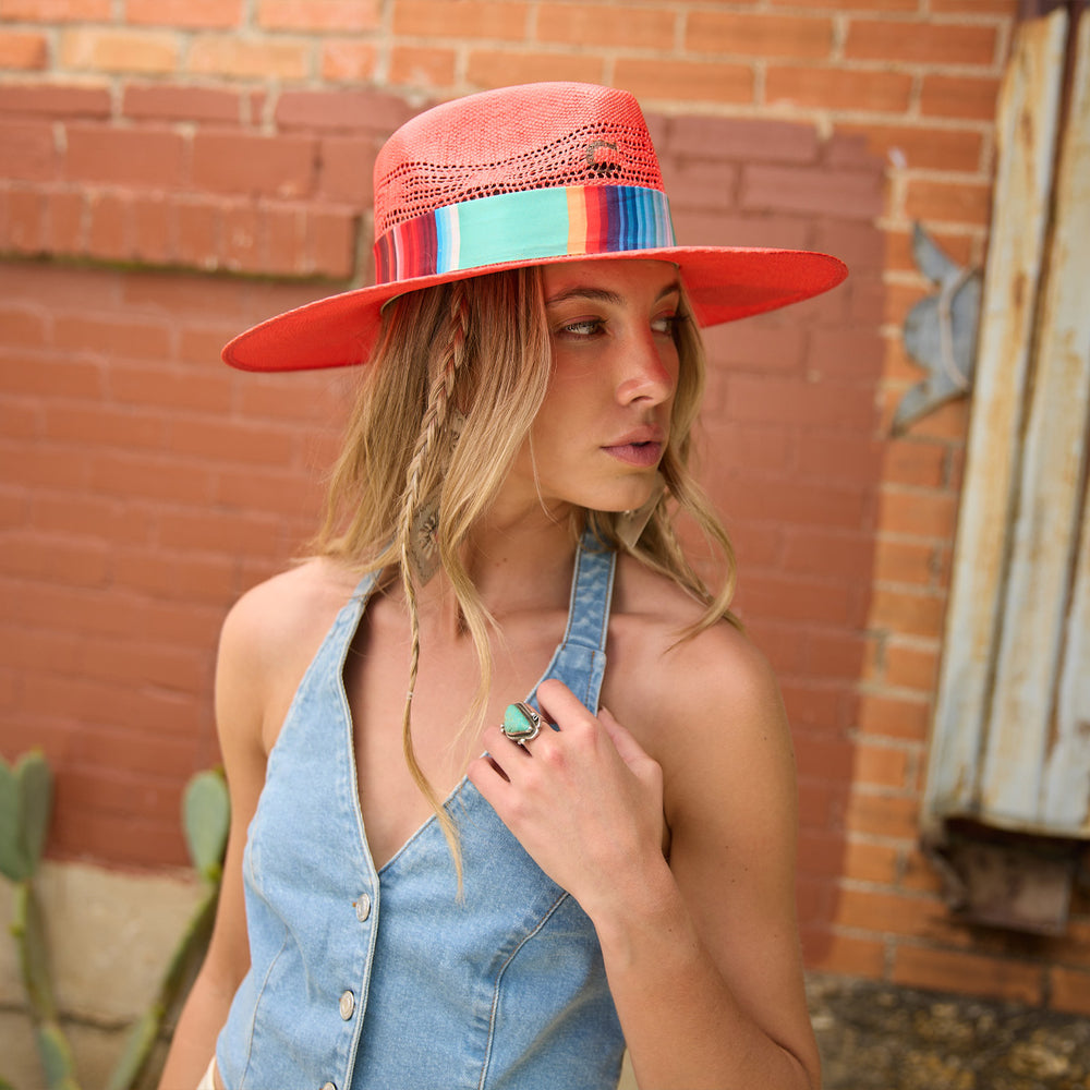 Summer Serape Fashion Hat - Charlie 1 Horse